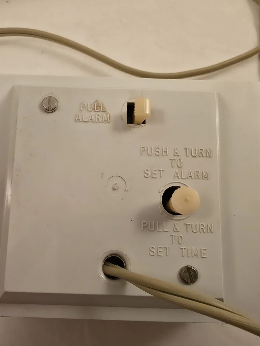 Vintage Westclox Dialite Drowse White Electric Alarm Clock MCM
